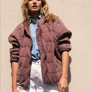 Free People Dolman Quilted Knit Jacket.